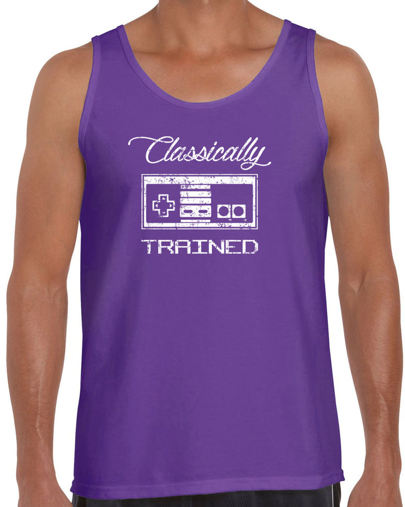 Classically Trained Tank Top Video Game Controller 80s Nintendo Noob Gamer Vintage Retro