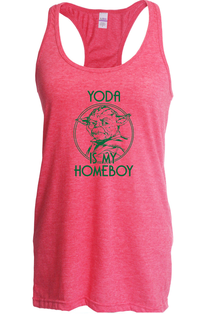 Yoda is my Homeboy Racer Back Tank Top Racerback Jedi Star Wars Geek Nerd 80s Movie Lightsaber
