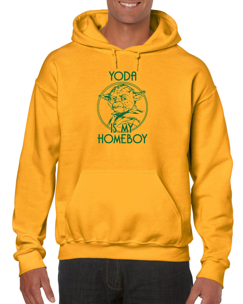 Yoda is my Homeboy Hoodie Jedi Star Wars Geek Nerd 80s Movie Lightsaber