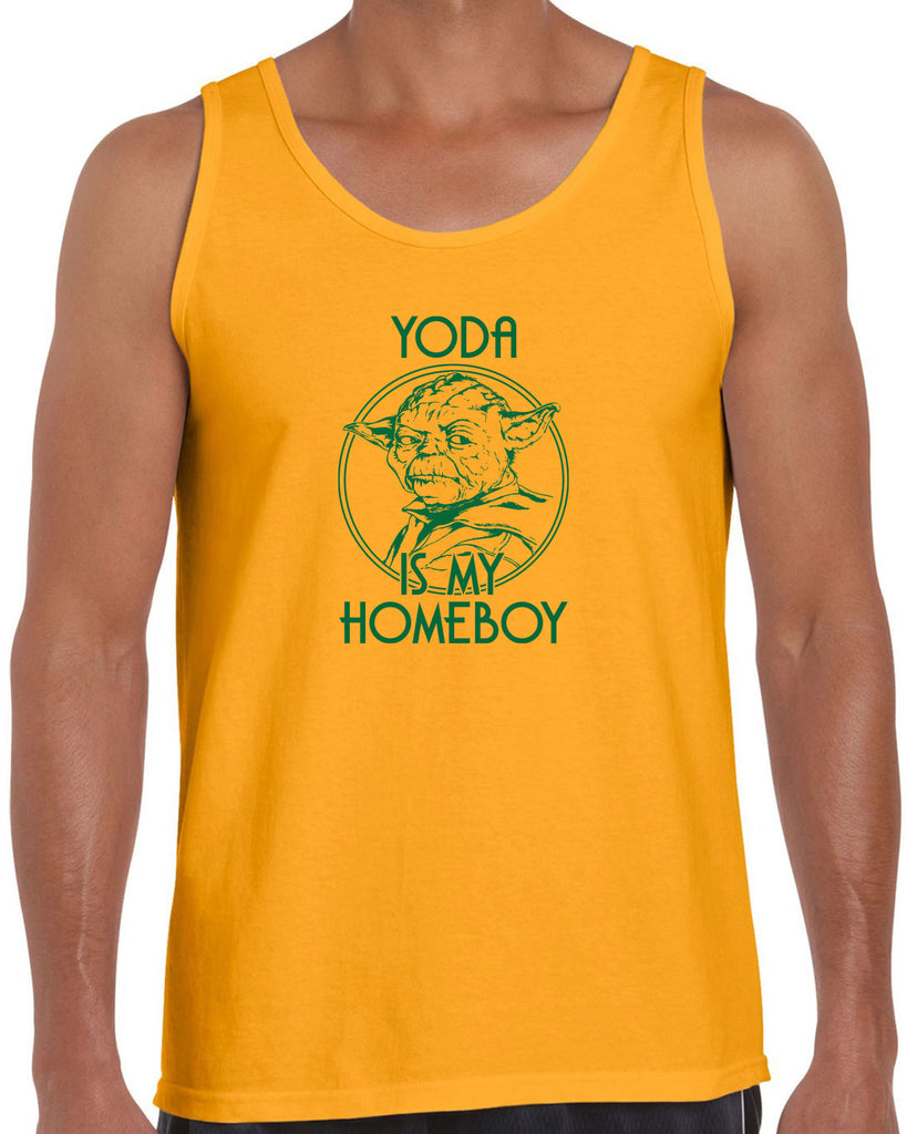 Yoda is my Homeboy Tank Top Jedi Star Wars Geek Nerd 80s Movie Lightsaber