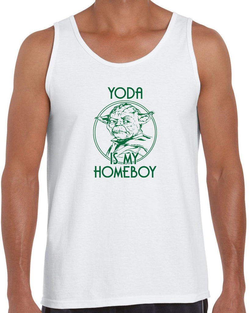 Yoda is my Homeboy Tank Top Jedi Star Wars Geek Nerd 80s Movie Lightsaber