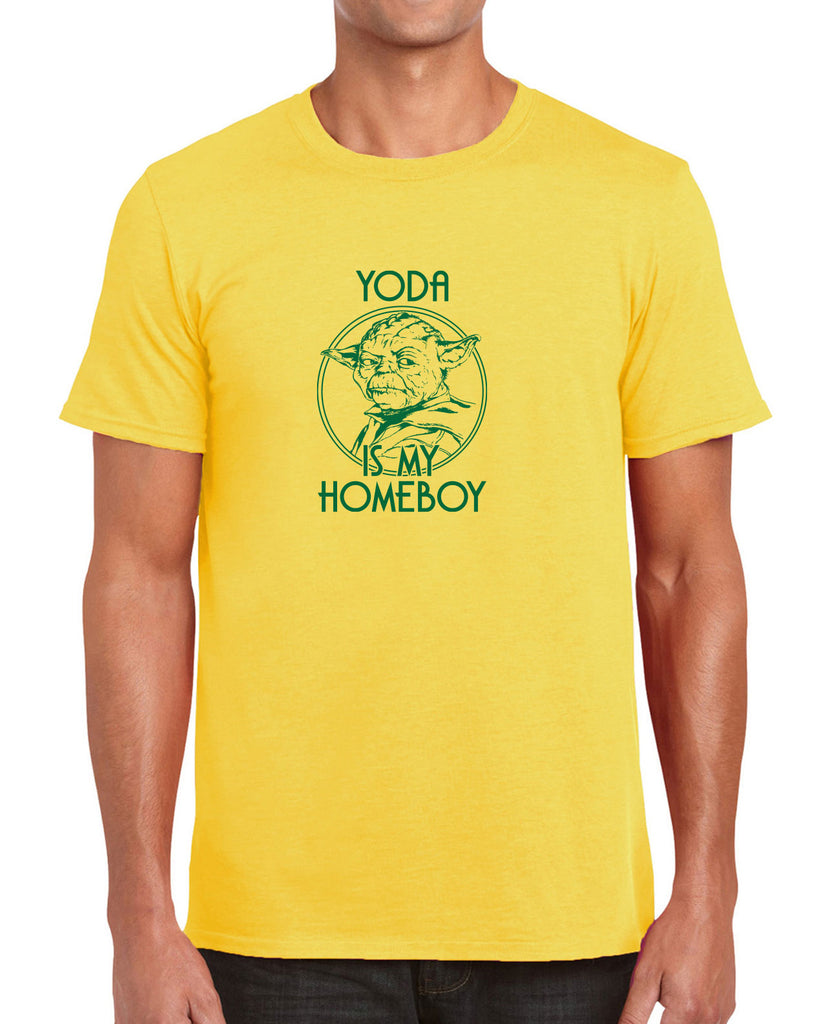 Yoda is my Homeboy Mens T-Shirt Jedi Star Wars Geek Nerd 80s Movie Lightsaber