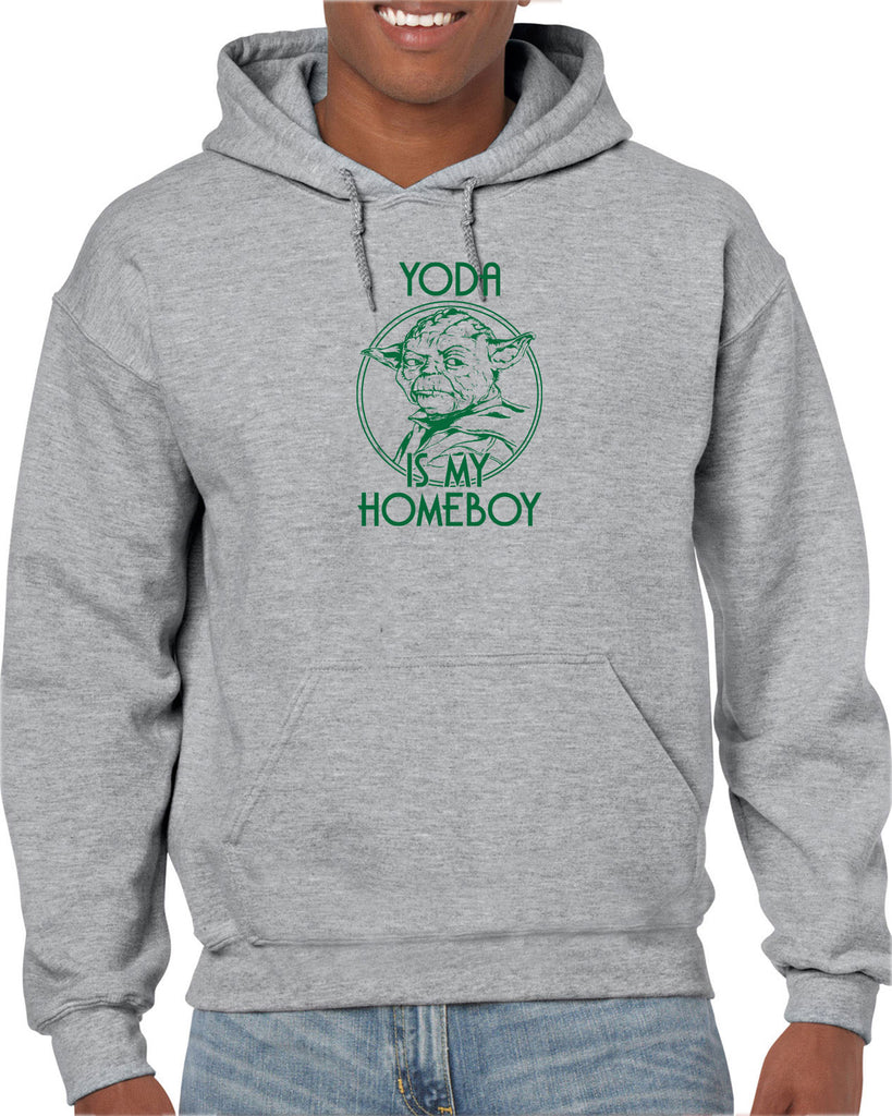 Yoda is my Homeboy Hoodie Jedi Star Wars Geek Nerd 80s Movie Lightsaber