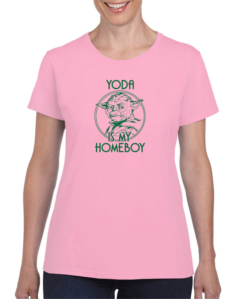 Yoda is my Homeboy Womens T-Shirt Jedi Star Wars Geek Nerd 80s Movie Lightsaber