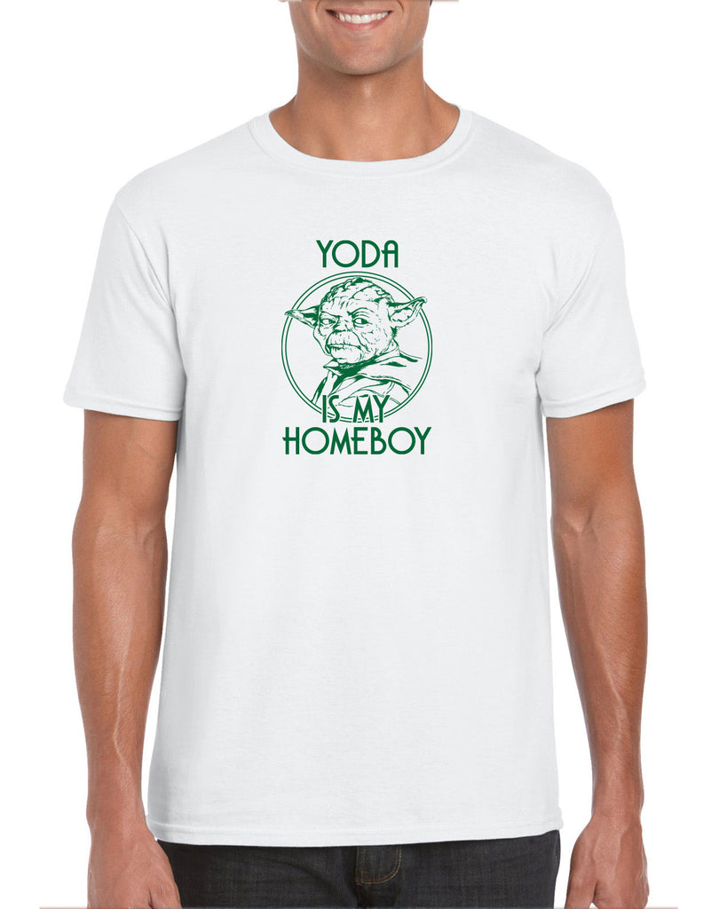 Yoda is my Homeboy Mens T-Shirt Jedi Star Wars Geek Nerd 80s Movie Lightsaber