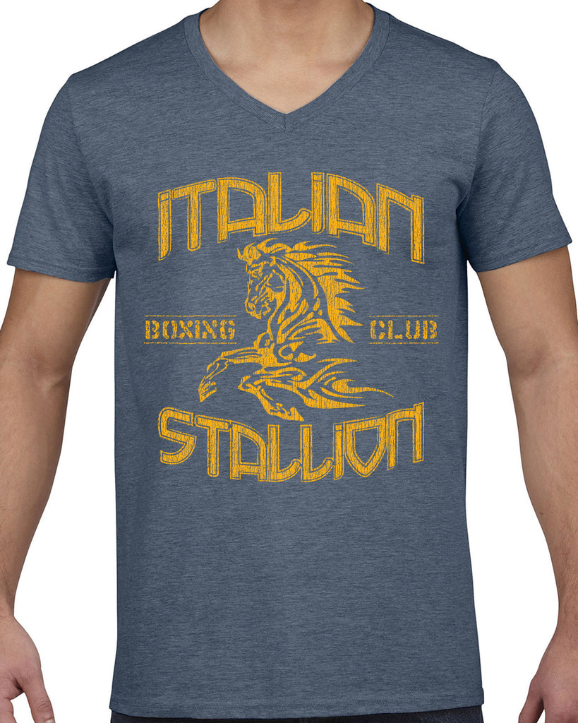 Hot Press Apparel Italian Stallion Fighter Champion Boxer 80s Movie Rocky Gift Present Men's Clothing Men's Shirt Short Sleeve Costume Horse Stud novelty apparel