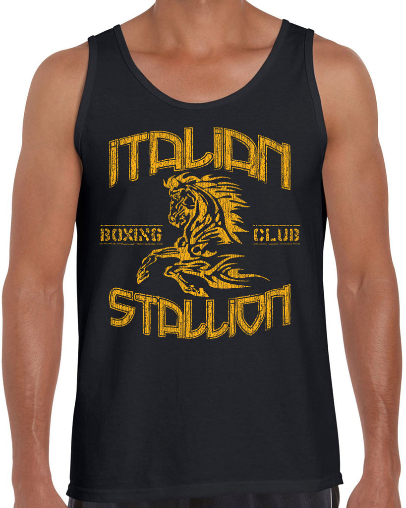 Hot Press Apparel Men's Tank Top Men's Shirt Italian Stallion Rocky Fighter Boxer World Champion USA GOAT Balboa Gift Present Costume Party Humor Funny