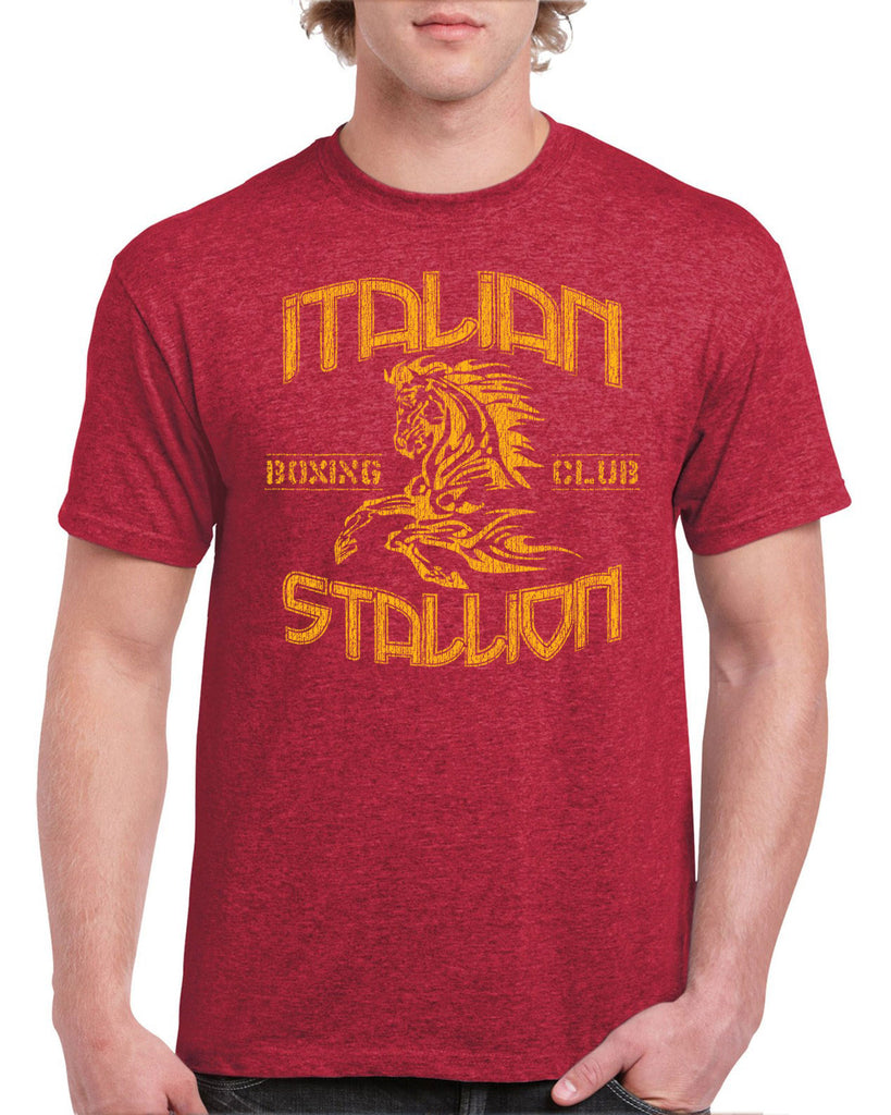 Hot Press Apparel Italian Stallion Boxer Fighter Champion 80s Movie Classic Party Costume Gift Present Stallone Horse Costume Sale Men's Shirt clothing apparel short sleeve Men's T-Shirt