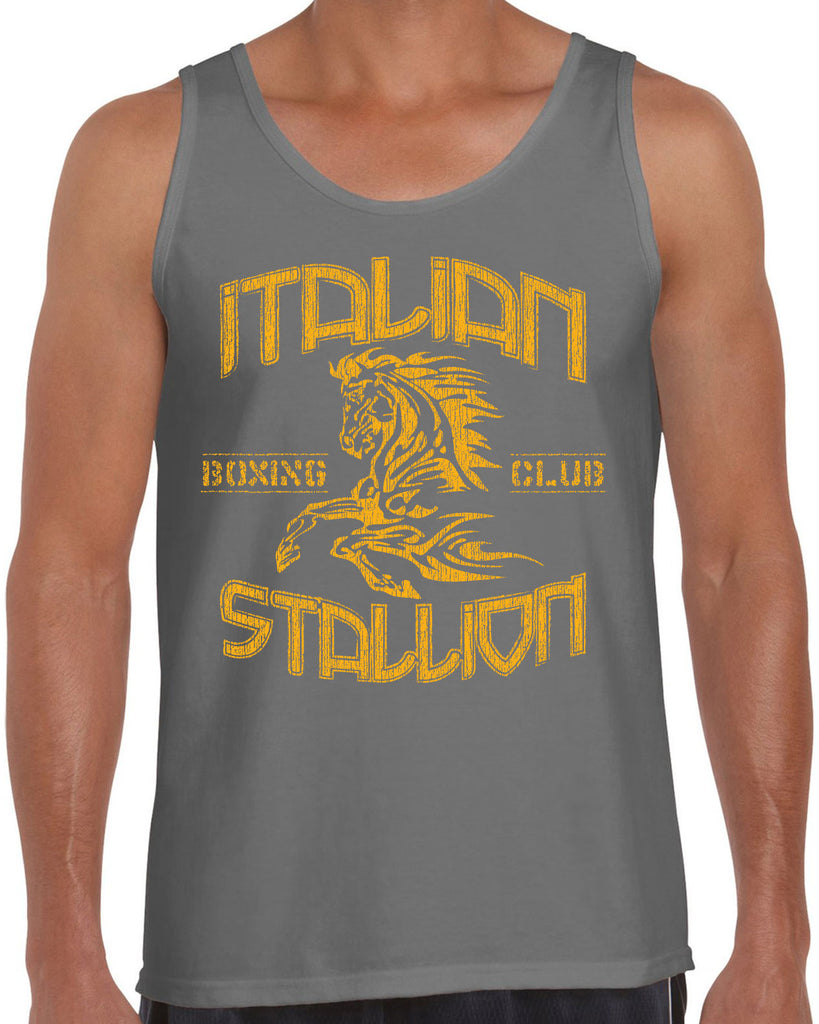 Hot Press Apparel Men's Tank Top Men's Shirt Italian Stallion Rocky Fighter Boxer World Champion USA GOAT Balboa Gift Present Costume Party Humor Funny