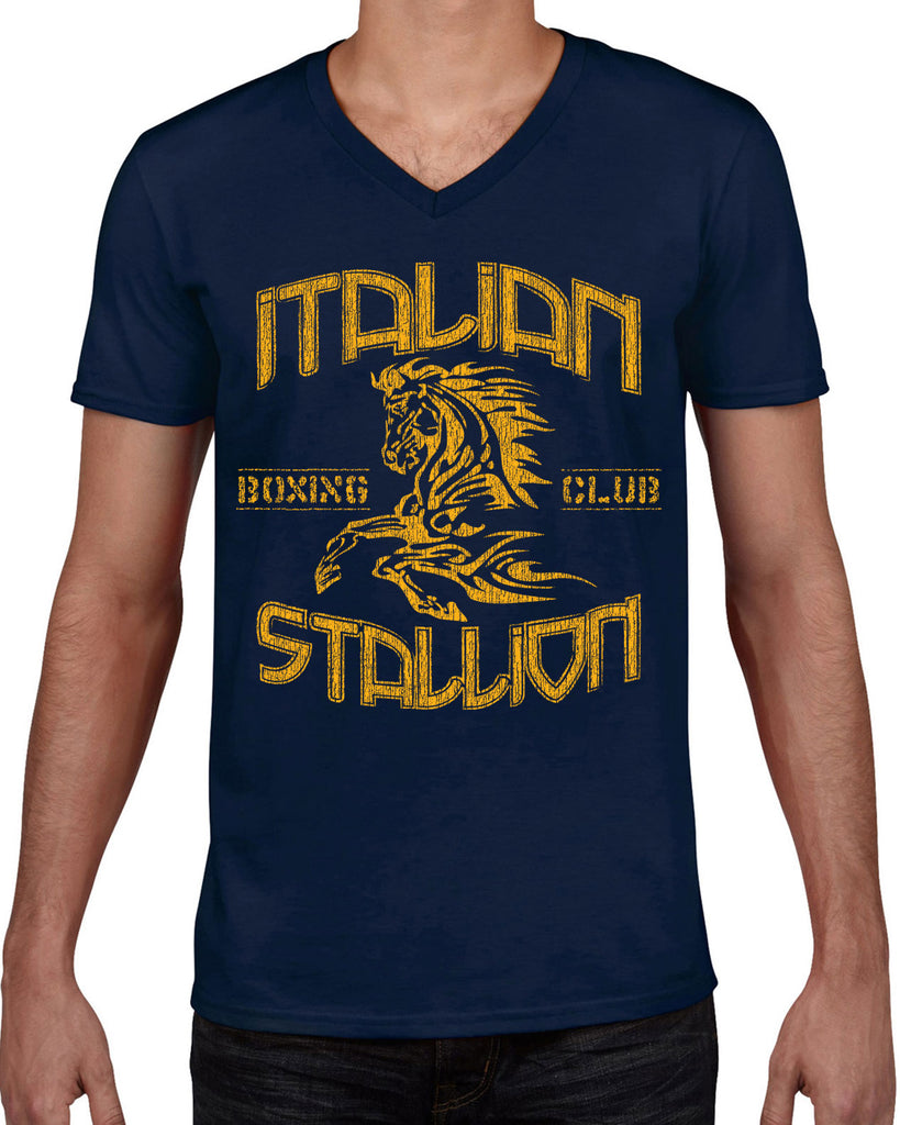 Hot Press Apparel Italian Stallion Fighter Champion Boxer 80s Movie Rocky Gift Present Men's Clothing Men's Shirt Short Sleeve Costume Horse Stud novelty apparel