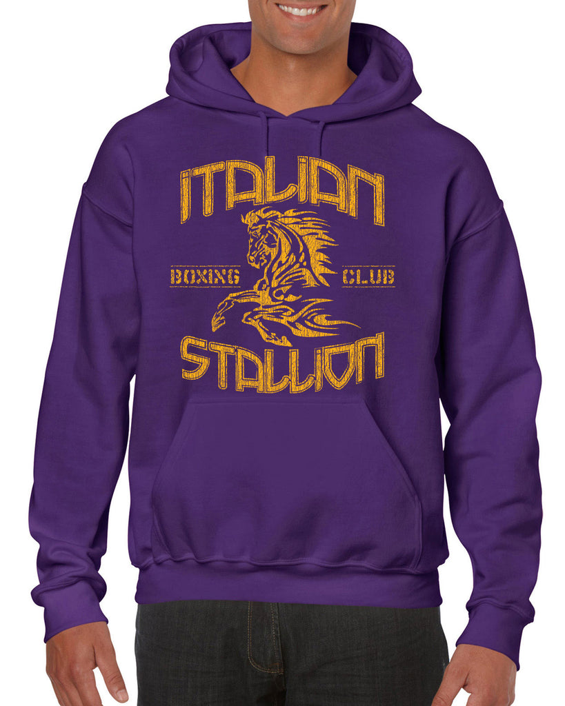 Hot Press Apparel Italian Stallion Hoodie Sweatshirt Clothing Apparel Gift Present Rocky Fighter Boxer Eye of the Tiger Movie Stud Muscles Champion Party Humor Costume Fitness