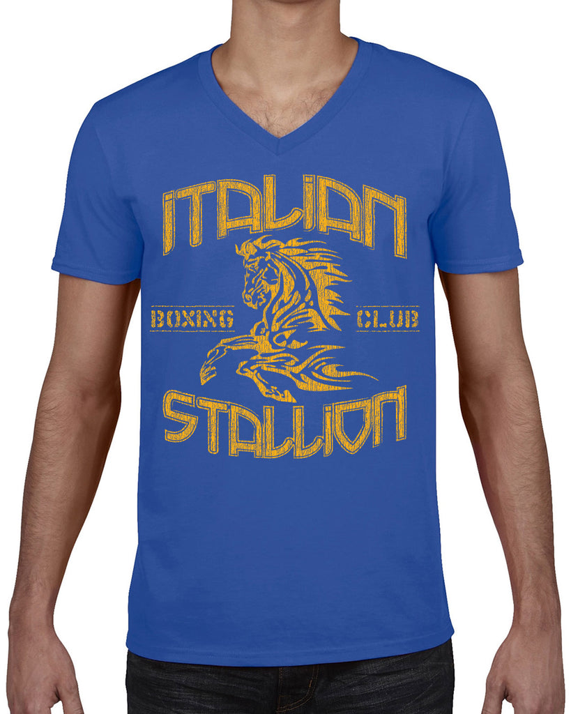 Hot Press Apparel Italian Stallion Fighter Champion Boxer 80s Movie Rocky Gift Present Men's Clothing Men's Shirt Short Sleeve Costume Horse Stud novelty apparel