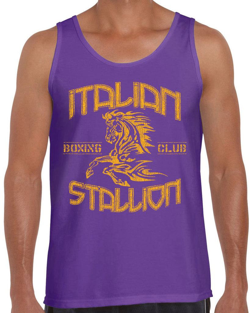 Hot Press Apparel Men's Tank Top Men's Shirt Italian Stallion Rocky Fighter Boxer World Champion USA GOAT Balboa Gift Present Costume Party Humor Funny