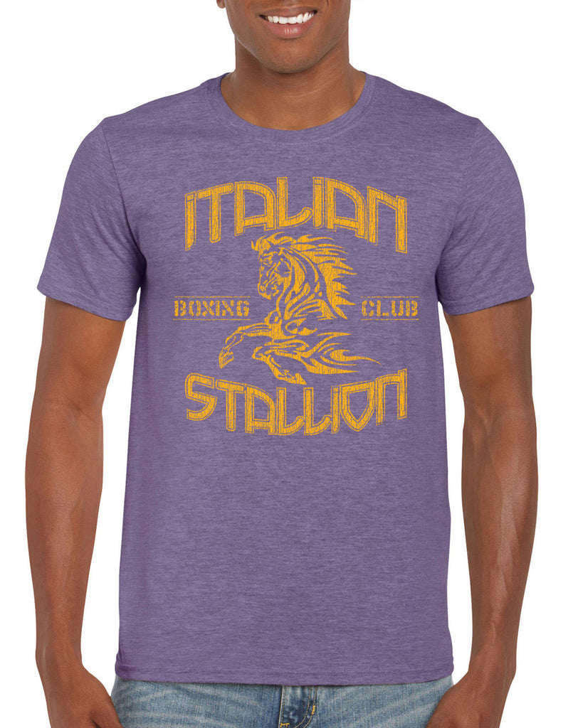 Hot Press Apparel Italian Stallion Boxer Fighter Champion 80s Movie Classic Party Costume Gift Present Stallone Horse Costume Sale Men's Shirt clothing apparel short sleeve Men's T-Shirt