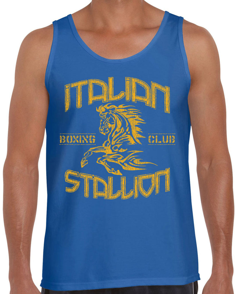 Hot Press Apparel Men's Tank Top Men's Shirt Italian Stallion Rocky Fighter Boxer World Champion USA GOAT Balboa Gift Present Costume Party Humor Funny