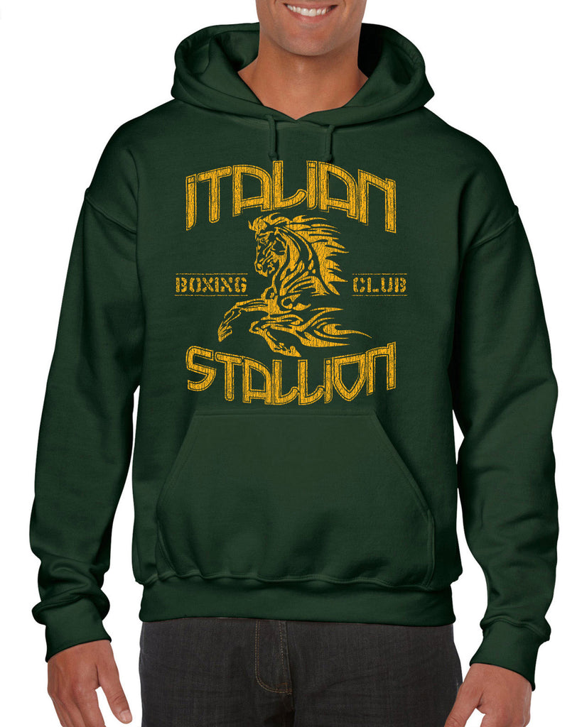 Hot Press Apparel Italian Stallion Hoodie Sweatshirt Clothing Apparel Gift Present Rocky Fighter Boxer Eye of the Tiger Movie Stud Muscles Champion Party Humor Costume Fitness