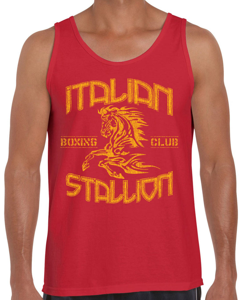 Hot Press Apparel Men's Tank Top Men's Shirt Italian Stallion Rocky Fighter Boxer World Champion USA GOAT Balboa Gift Present Costume Party Humor Funny