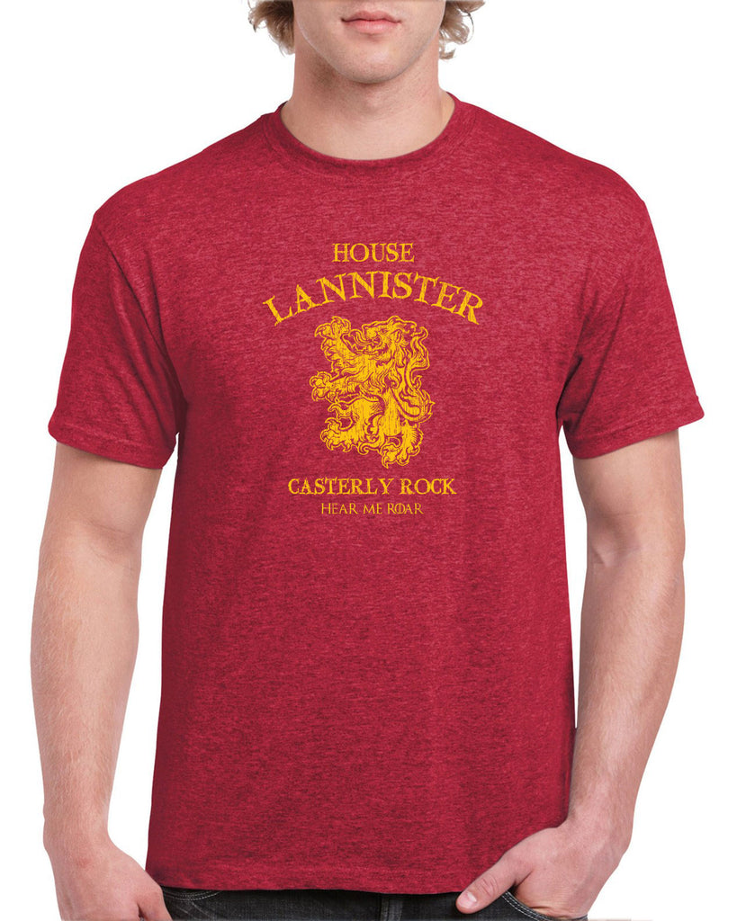 House Lannister Mens Long Sleeve Shirt funny games of thrones casterly rock tywin tyrion westeros castle king golden lion sigil