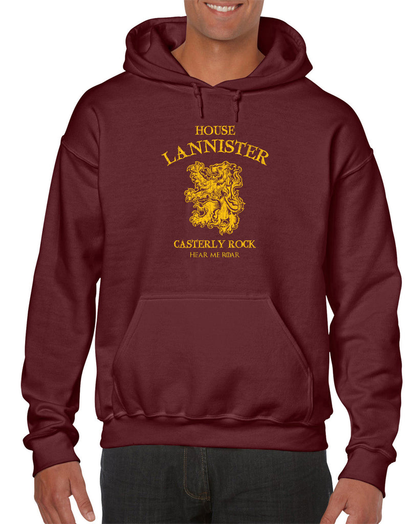 House Lannister Hooded Sweatshirt Hoodie funny games of thrones casterly rock tywin tyrion westeros castle king golden lion sigil
