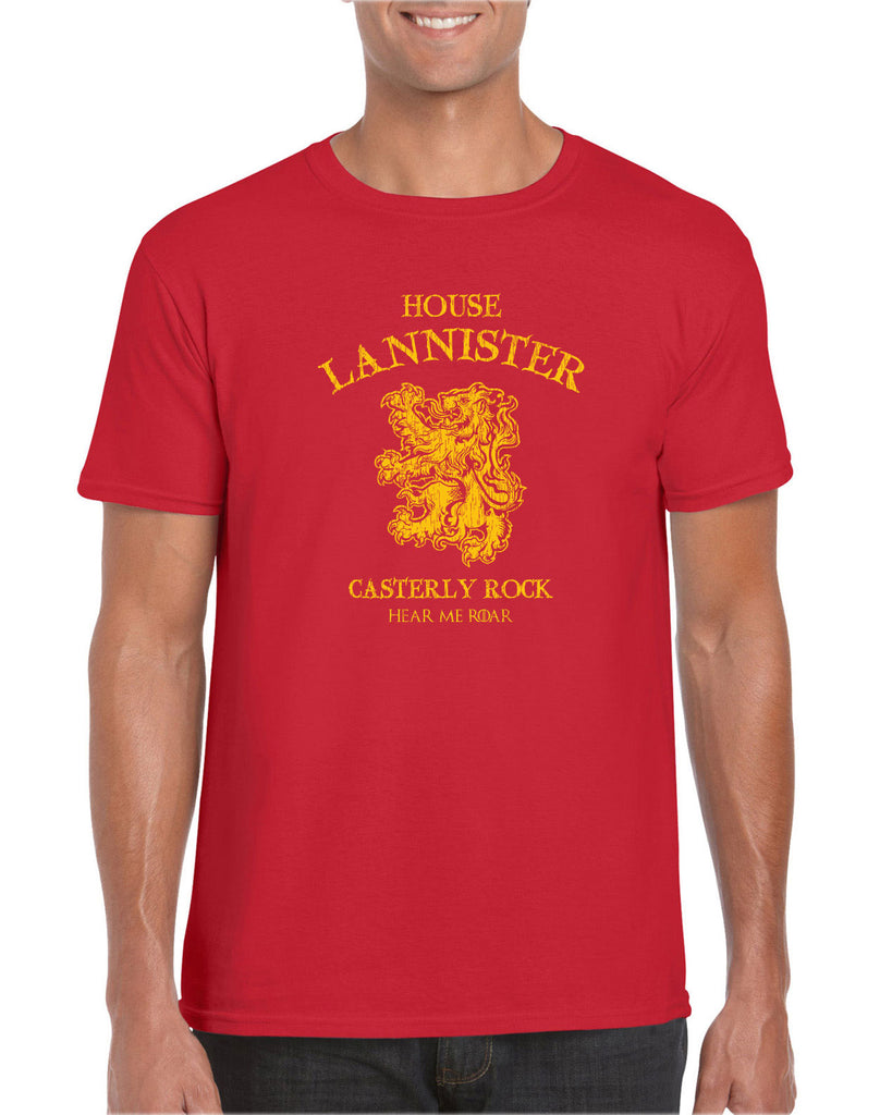 House Lannister Mens Long Sleeve Shirt funny games of thrones casterly rock tywin tyrion westeros castle king golden lion sigil