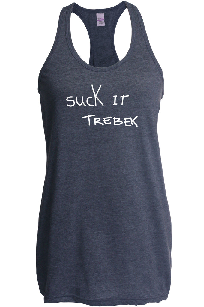Women's Racer Back Tank Top - Suck It Trebek