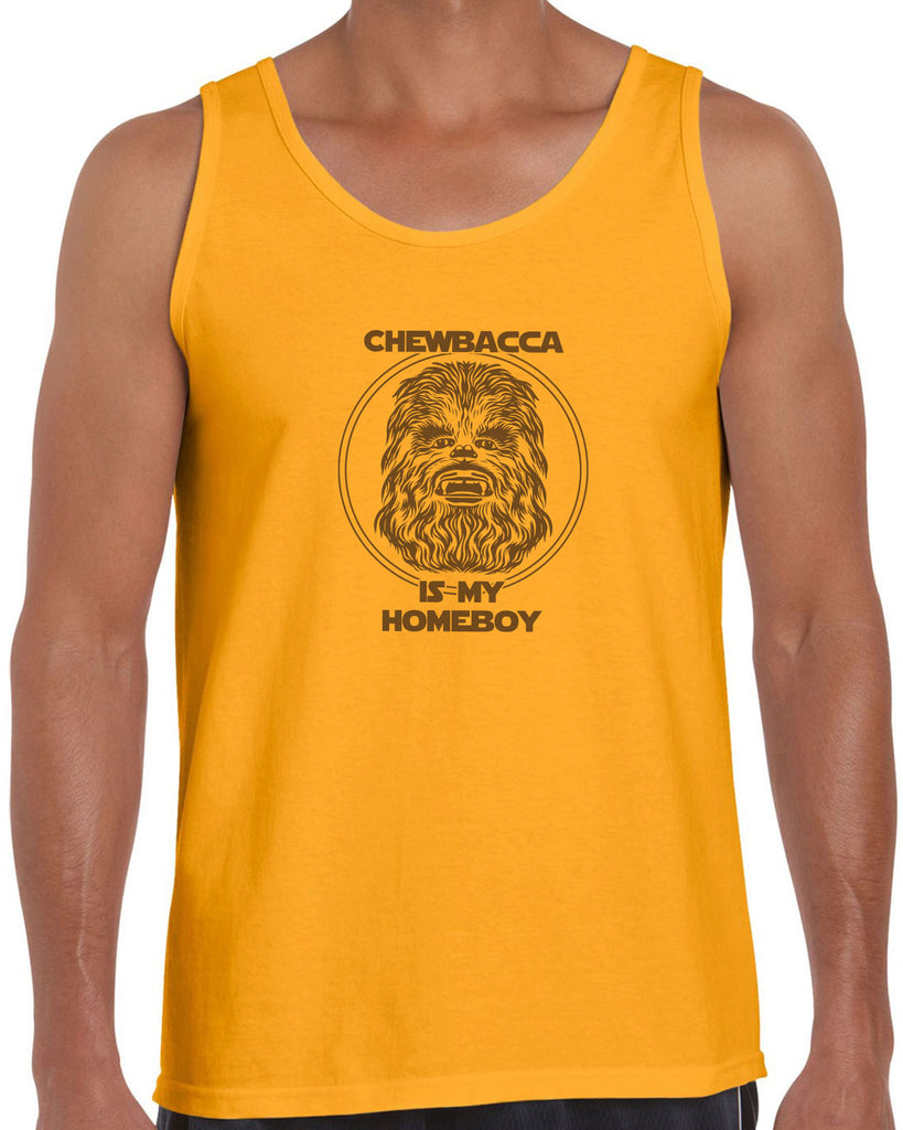 Chewbacca Is My Homeboy Tank Top Wookiee Star Wars Geek Nerd 80s Movie Sci Fi Jedi Han Solo