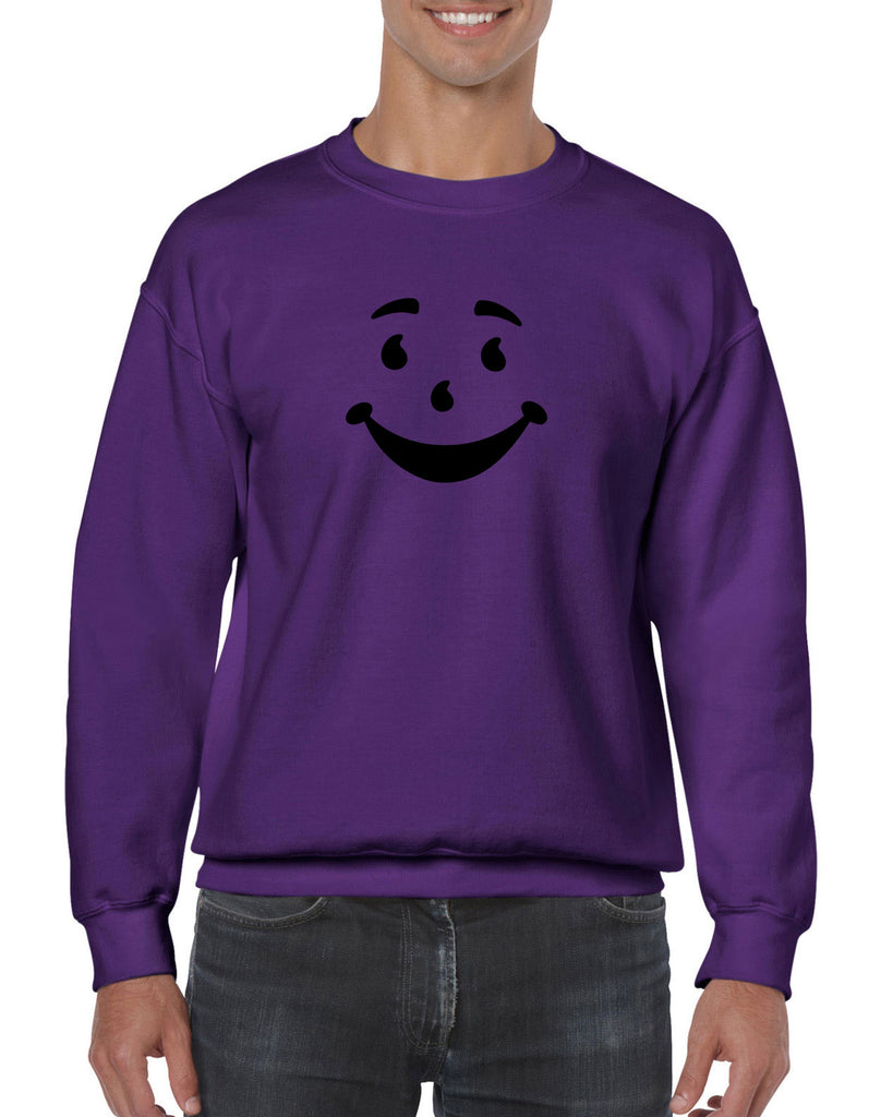 Kool Aide Man Face Crew Sweatshirt Geek Nerd Halloween Costume
