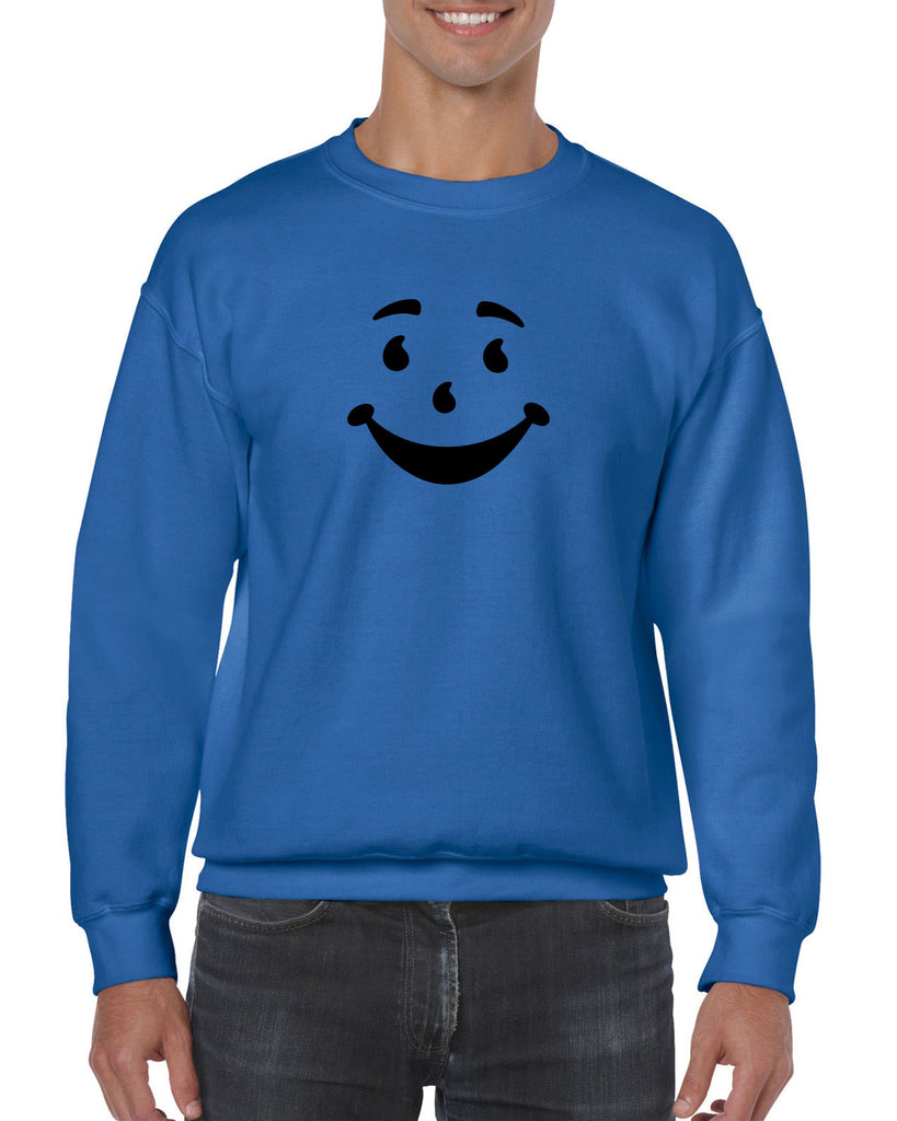 Kool Aide Man Face Crew Sweatshirt Geek Nerd Halloween Costume