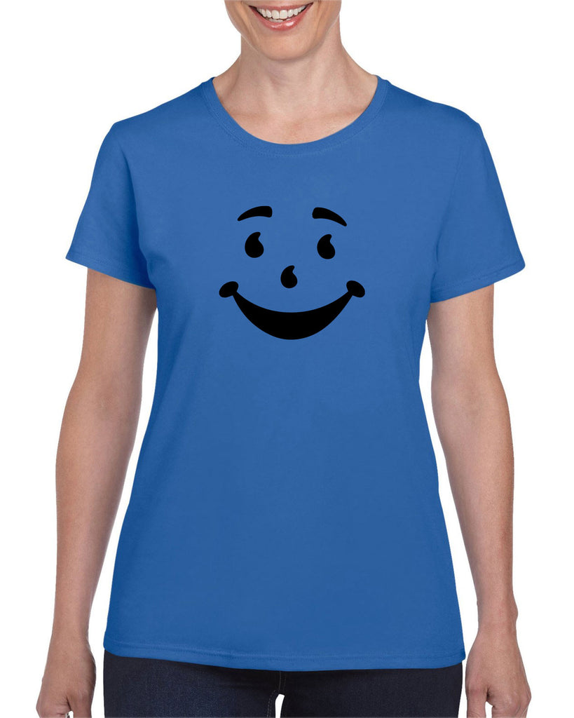 Kool Aide Man Face Womens T-Shirt Geek Nerd Halloween Costume