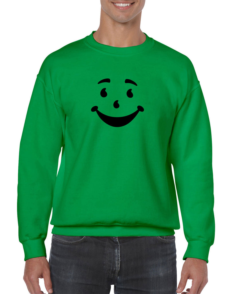 Kool Aide Man Face Crew Sweatshirt Geek Nerd Halloween Costume