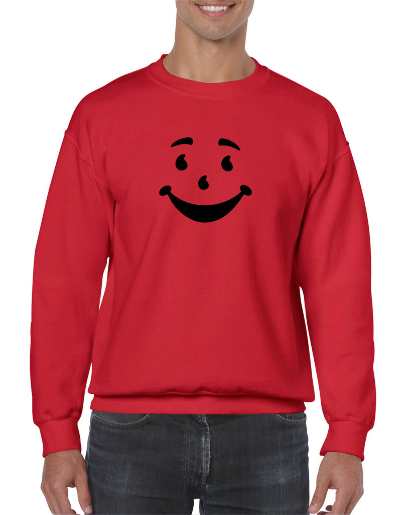Kool Aide Man Face Crew Sweatshirt Geek Nerd Halloween Costume