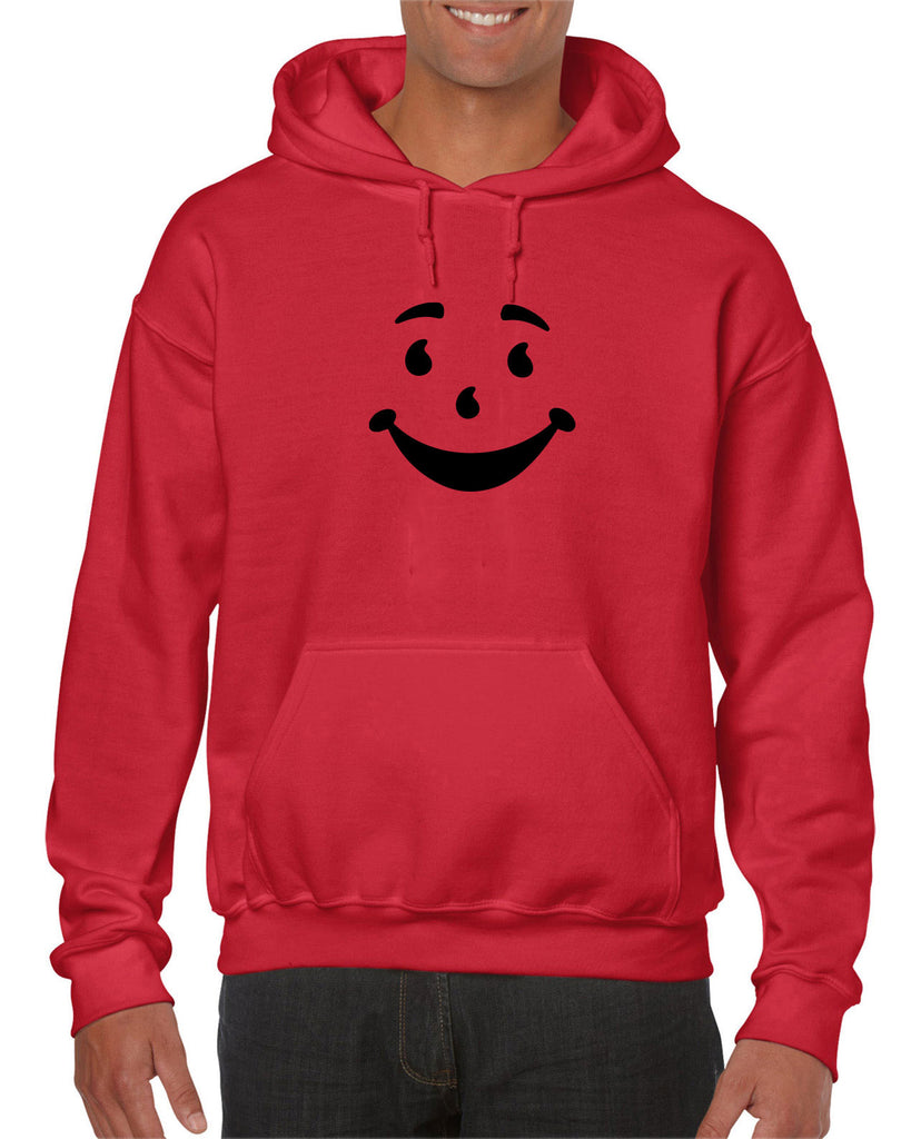 Kool Aide Man Face Hoodie Hooded Sweatshirt Geek Nerd Halloween Costume