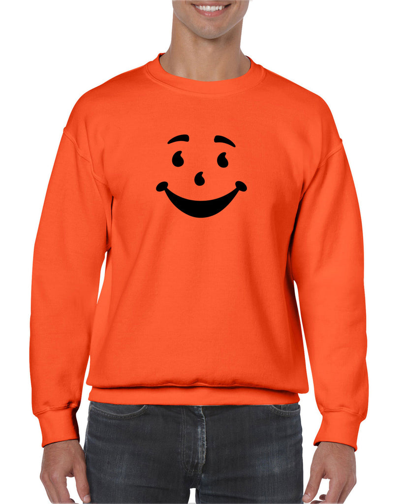 Kool Aide Man Face Crew Sweatshirt Geek Nerd Halloween Costume