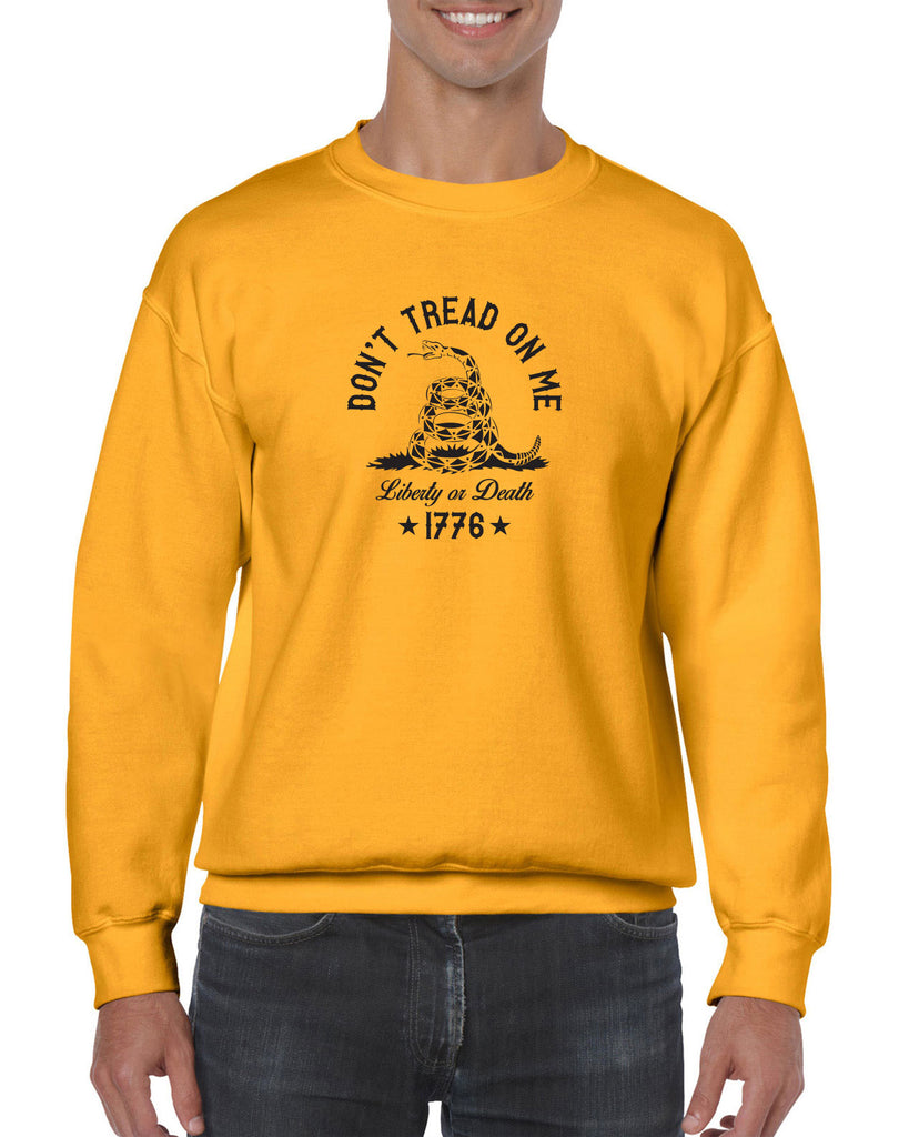 Don't Tread on Me Crew Sweatshirt liberty or death 1776 america USA liberty independence freedom