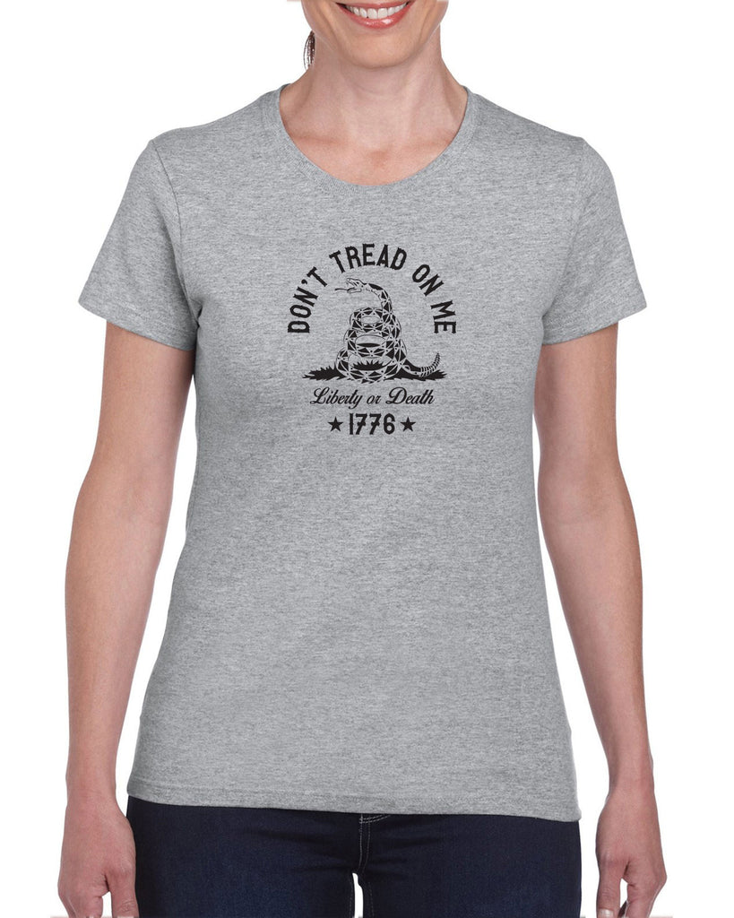 Don't Tread on Me Womens T-Shirt liberty or death 1776 america USA liberty independence freedom