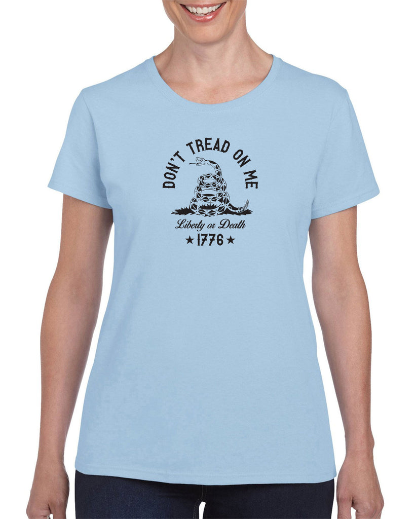 Don't Tread on Me Womens T-Shirt liberty or death 1776 america USA liberty independence freedom