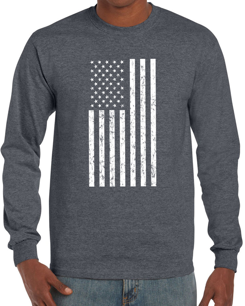 American Flag Mens Long Sleeve Shirt USA patriot merica republican democrat campaign election politics freedom liberty independence day 4th of july