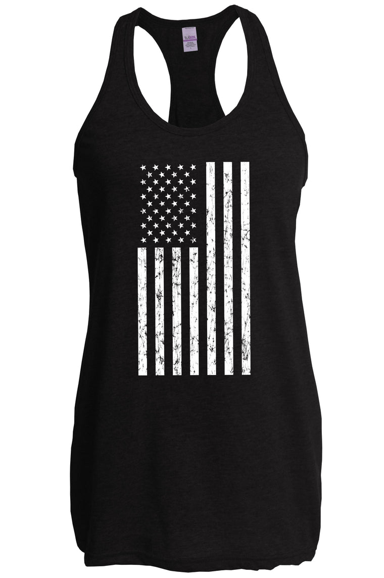 Women's Racer Back Tank Top - American Flag