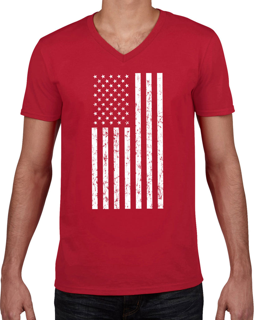 American Flag Mens V-Neck Shirt USA patriot merica republican democrat campaign election politics freedom liberty independence day 4th of july
