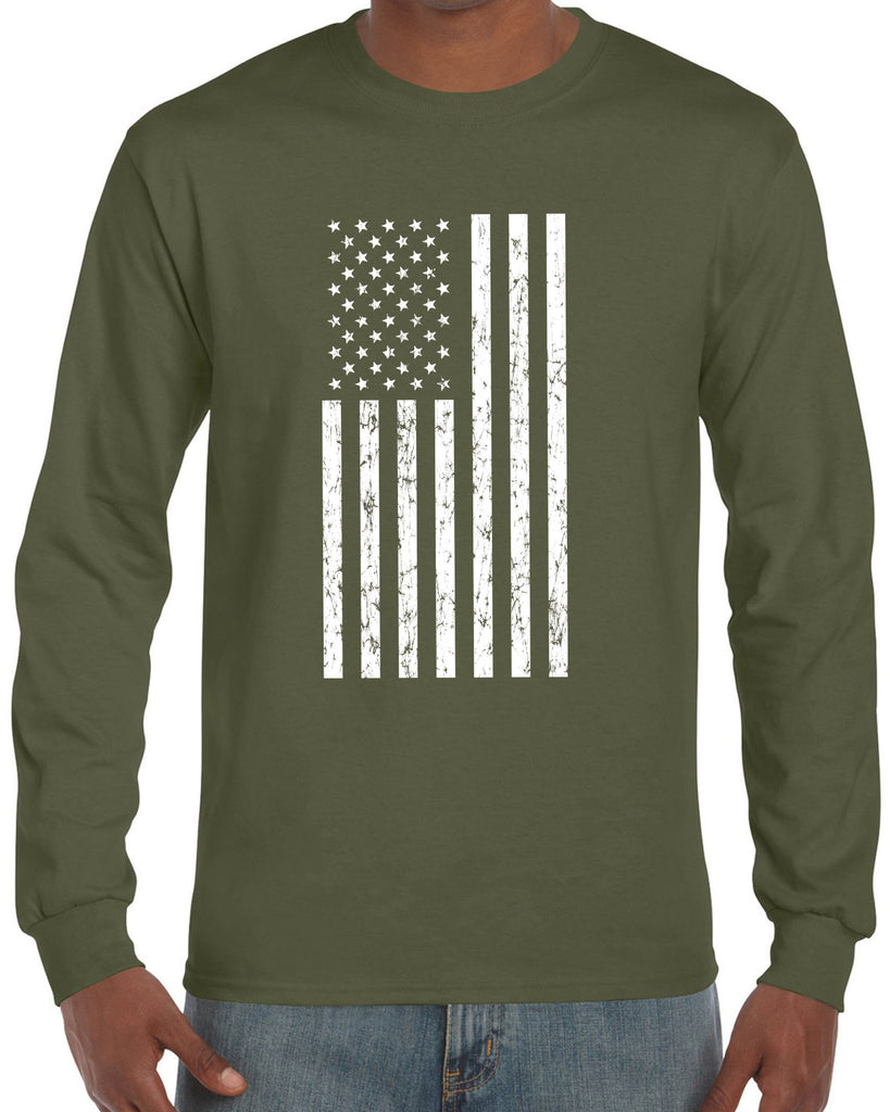 American Flag Mens Long Sleeve Shirt USA patriot merica republican democrat campaign election politics freedom liberty independence day 4th of july