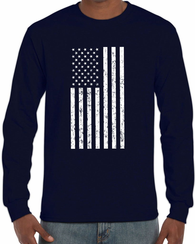 American Flag Mens Long Sleeve Shirt USA patriot merica republican democrat campaign election politics freedom liberty independence day 4th of july