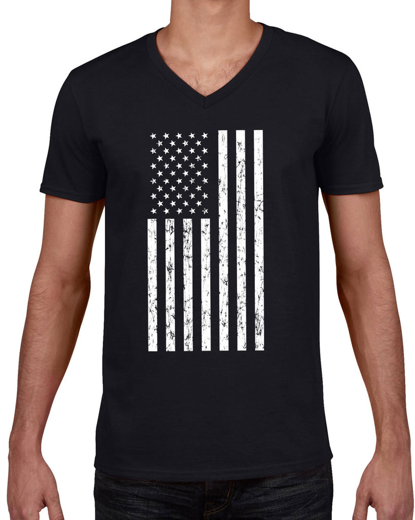 American Flag Mens V-Neck Shirt USA patriot merica republican democrat campaign election politics freedom liberty independence day 4th of july