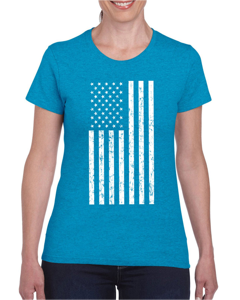 American Flag Womens T-Shirt USA patriot merica republican democrat campaign election politics freedom liberty independence day 4th of july