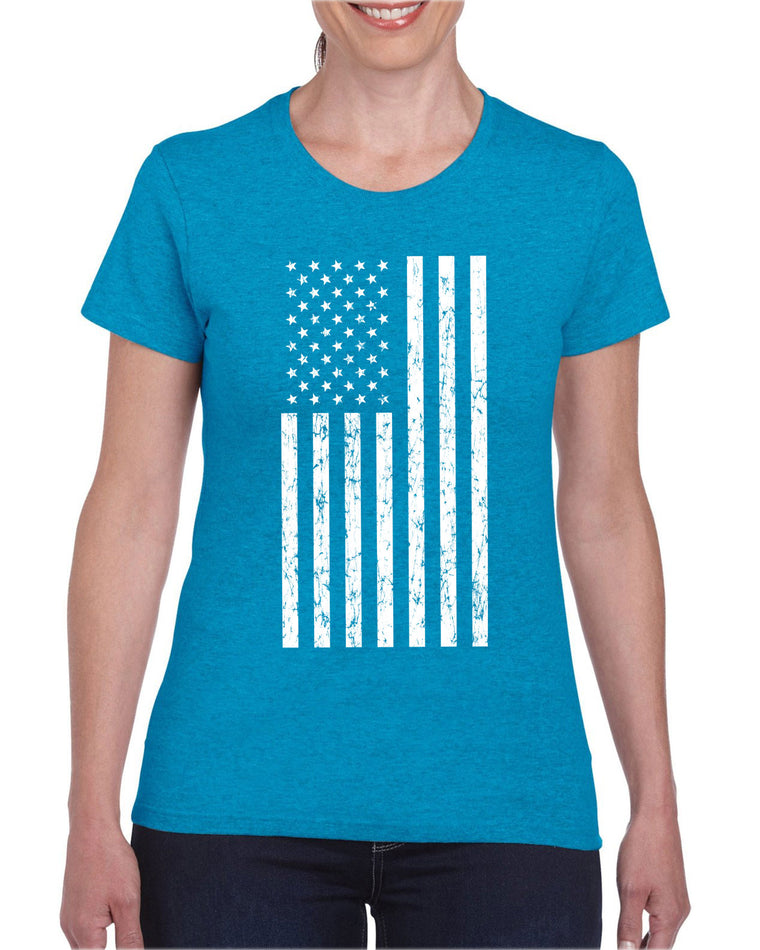 Women's Short Sleeve T-Shirt - American Flag