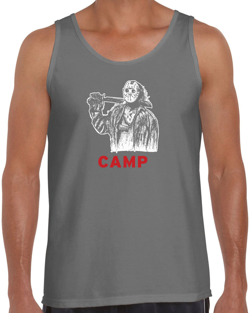 Camp Mens Tank Top camp crystal lake jason voorhees scary movie horror film 80s slasher halloween costume