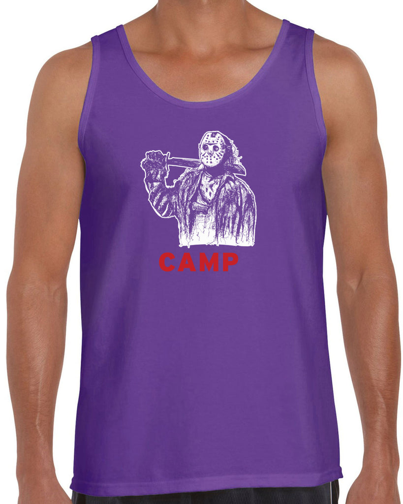 Camp Mens Tank Top camp crystal lake jason voorhees scary movie horror film 80s slasher halloween costume