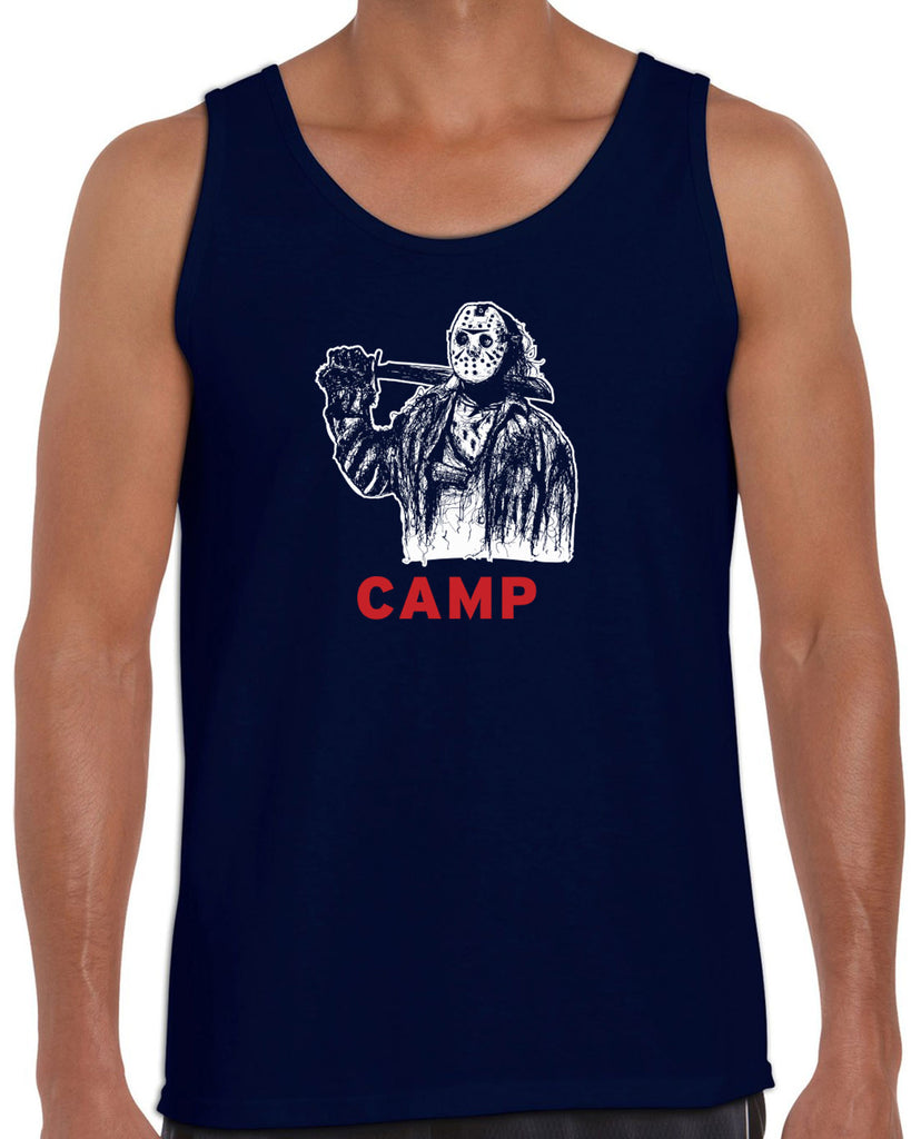 Camp Mens Tank Top camp crystal lake jason voorhees scary movie horror film 80s slasher halloween costume