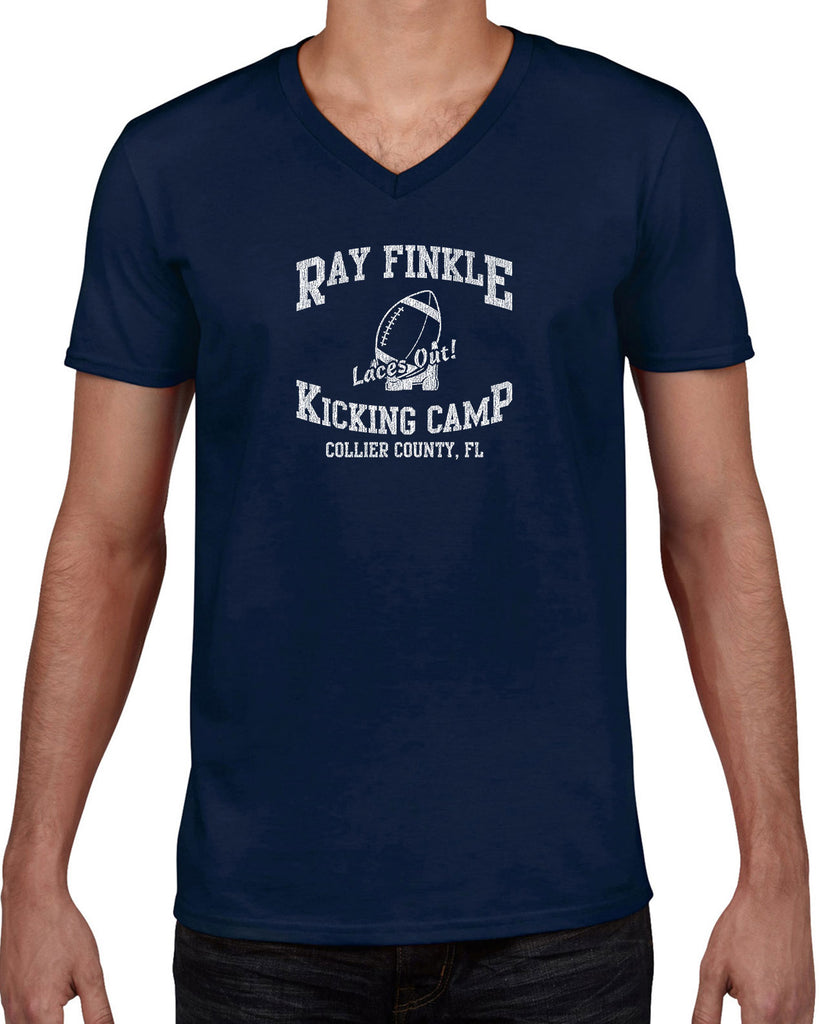 Ray Finkle Kicking Camp Mens V Neck Shirt Laces Out Dan Pet Detective 90s Movie College Party Football