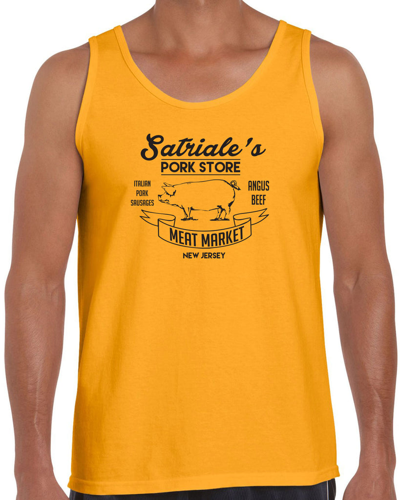 Satriales Pork Store Tank Top Mafia Mobsters Gangster The Sopranos Tv Show Tony New Jersey Bada Bing