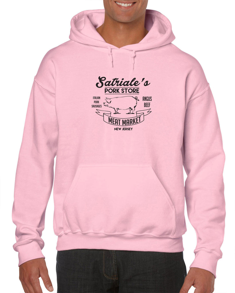 Satriales Pork Store Hoodie Hooded Sweatshirt Mafia Mobsters Gangster The Sopranos Tv Show Tony New Jersey Bada Bing